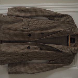 Plaid Open Front Blazer